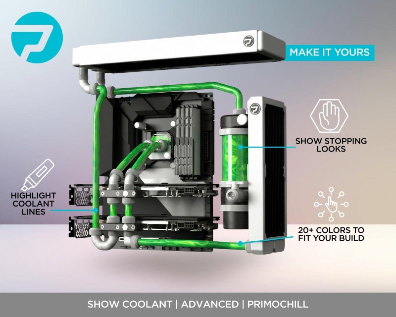 PrimoChill Vue - Computer WaterCooling Coolant, Visual Flow, Solid/Non-Transparent, Full Protection, PrimoPrep Included, Proudly Made in The USA - Toxic Candy - Image 3